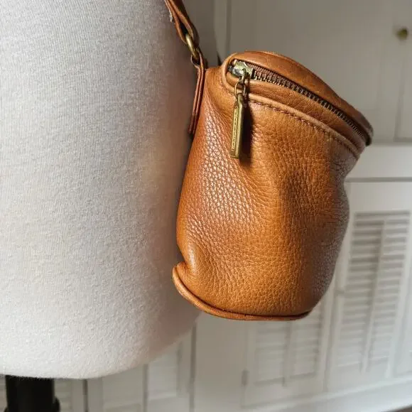 Vintage Coach British Tan Sonoma Leather Fishing Creel Crossbody Bag - Picture 4 of 9